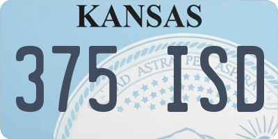 KS license plate 375ISD