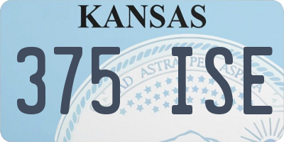 KS license plate 375ISE