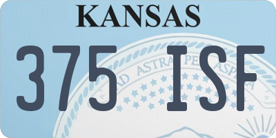 KS license plate 375ISF