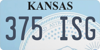 KS license plate 375ISG
