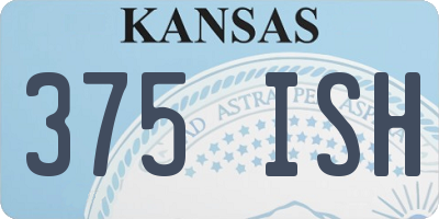 KS license plate 375ISH