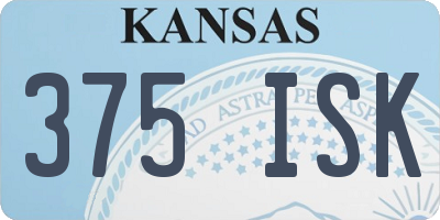 KS license plate 375ISK