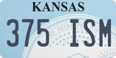 KS license plate 375ISM