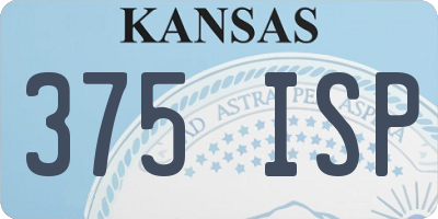KS license plate 375ISP