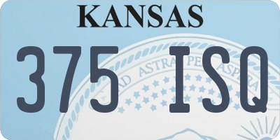 KS license plate 375ISQ