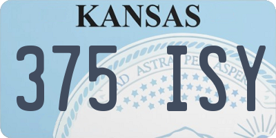 KS license plate 375ISY