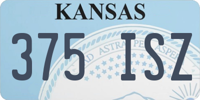 KS license plate 375ISZ