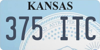 KS license plate 375ITC