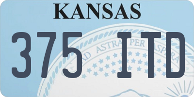 KS license plate 375ITD