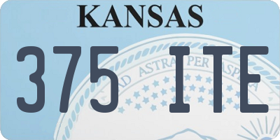 KS license plate 375ITE