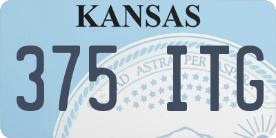 KS license plate 375ITG