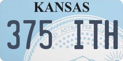 KS license plate 375ITH
