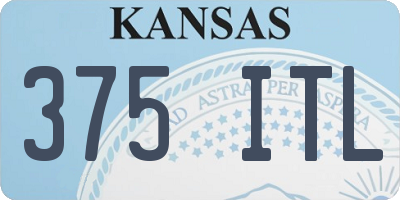 KS license plate 375ITL