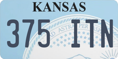 KS license plate 375ITN