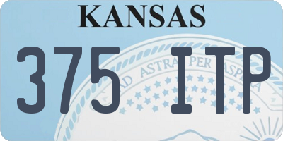 KS license plate 375ITP