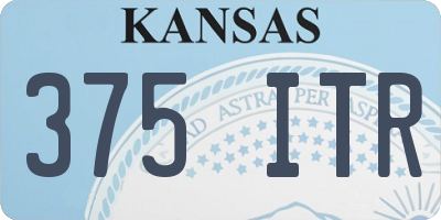 KS license plate 375ITR