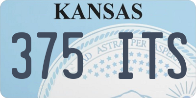 KS license plate 375ITS