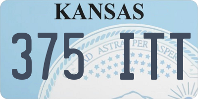 KS license plate 375ITT