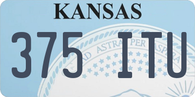 KS license plate 375ITU