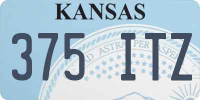 KS license plate 375ITZ