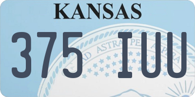 KS license plate 375IUU