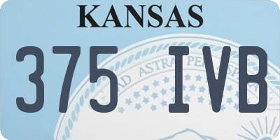 KS license plate 375IVB