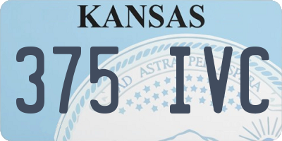 KS license plate 375IVC