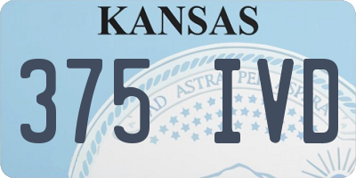 KS license plate 375IVD