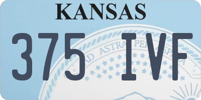 KS license plate 375IVF