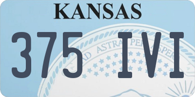 KS license plate 375IVI