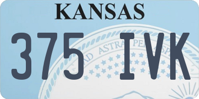 KS license plate 375IVK