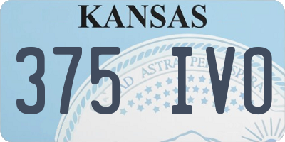 KS license plate 375IVO