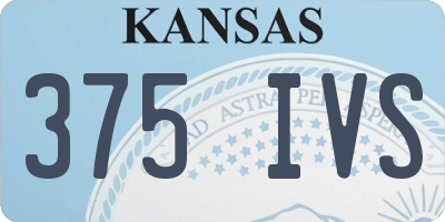 KS license plate 375IVS