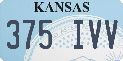 KS license plate 375IVV