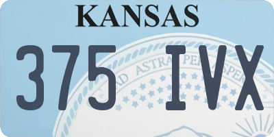 KS license plate 375IVX