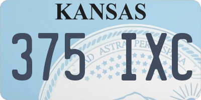 KS license plate 375IXC