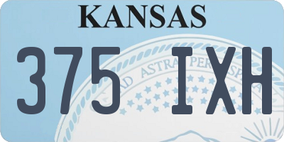 KS license plate 375IXH