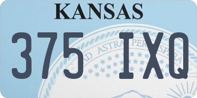 KS license plate 375IXQ