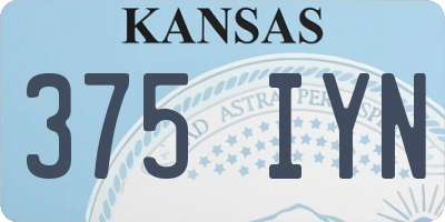 KS license plate 375IYN