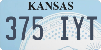 KS license plate 375IYT