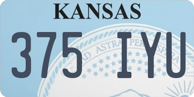 KS license plate 375IYU