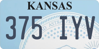KS license plate 375IYV