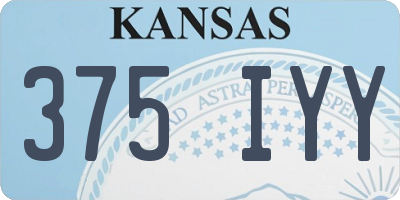 KS license plate 375IYY