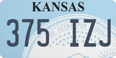KS license plate 375IZJ