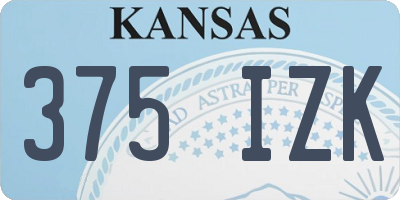 KS license plate 375IZK