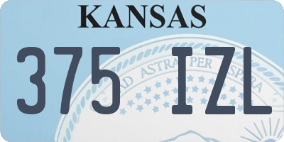 KS license plate 375IZL