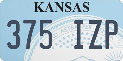 KS license plate 375IZP