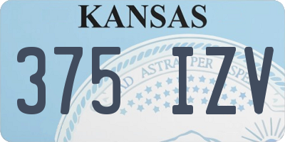 KS license plate 375IZV