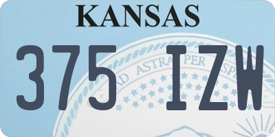 KS license plate 375IZW