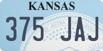 KS license plate 375JAJ